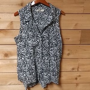 Collered blouse tank
